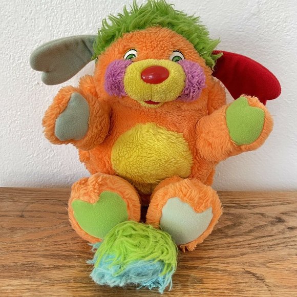 Popples American Greetings Orange Puzzle Plush VTG